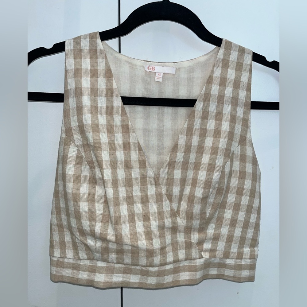 Gianni Bini Gingham Crop Top